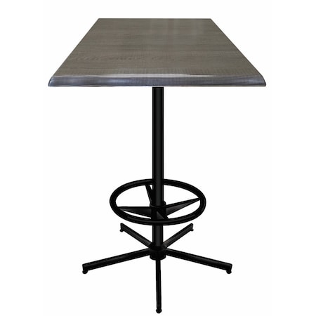 Holland Bar Stool Co 42" Tall In/Outdoor All-Season Table, 36" x 36" Square Charcoal Top OD21642BWOD36SQChar